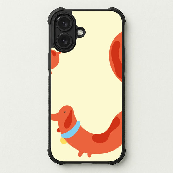 Sausage dog wrapped round - Dachshunds Phone Case — Bumper case