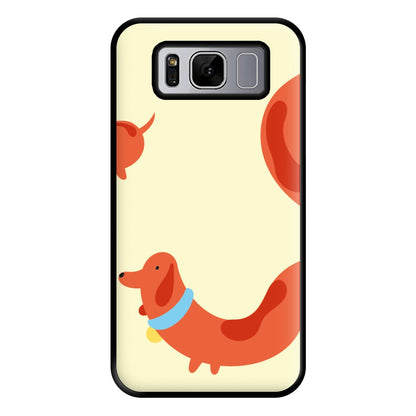 Sausage dog wrapped round - Dachshunds Phone Case for Galaxy S8 Plus