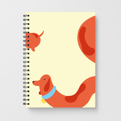 Sausage dog wrapped round - Dachshunds Notebook