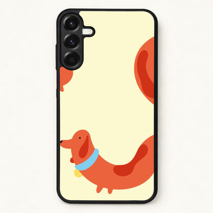 Sausage dog wrapped round - Dachshunds Phone Case for Galaxy A57