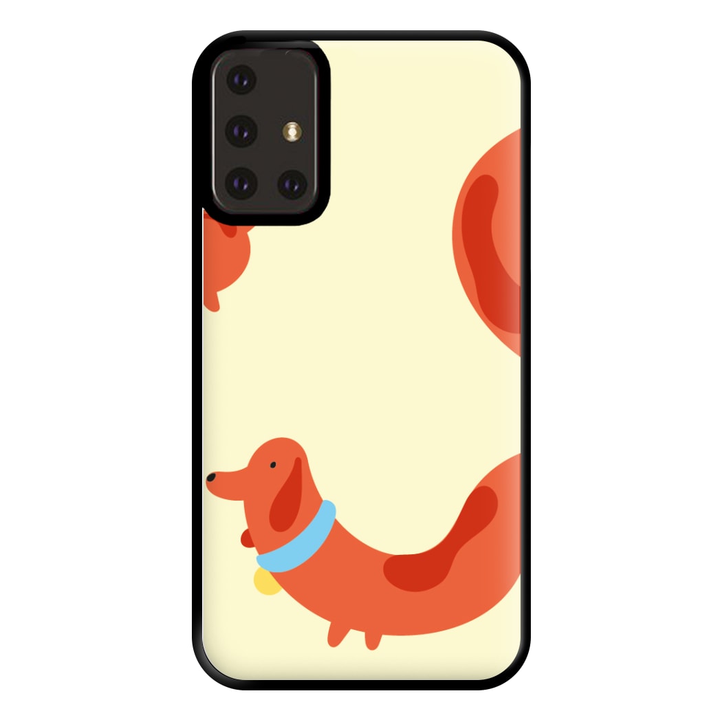 Sausage dog wrapped round - Dachshunds Phone Case for Galaxy A71