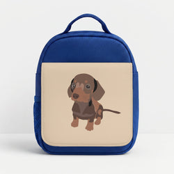 Brown - Dachshunds Lunchbox - Blue