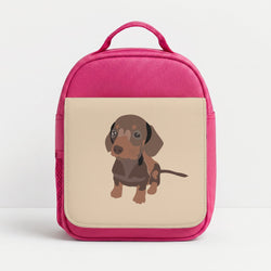 Brown - Dachshunds Lunchbox - Pink
