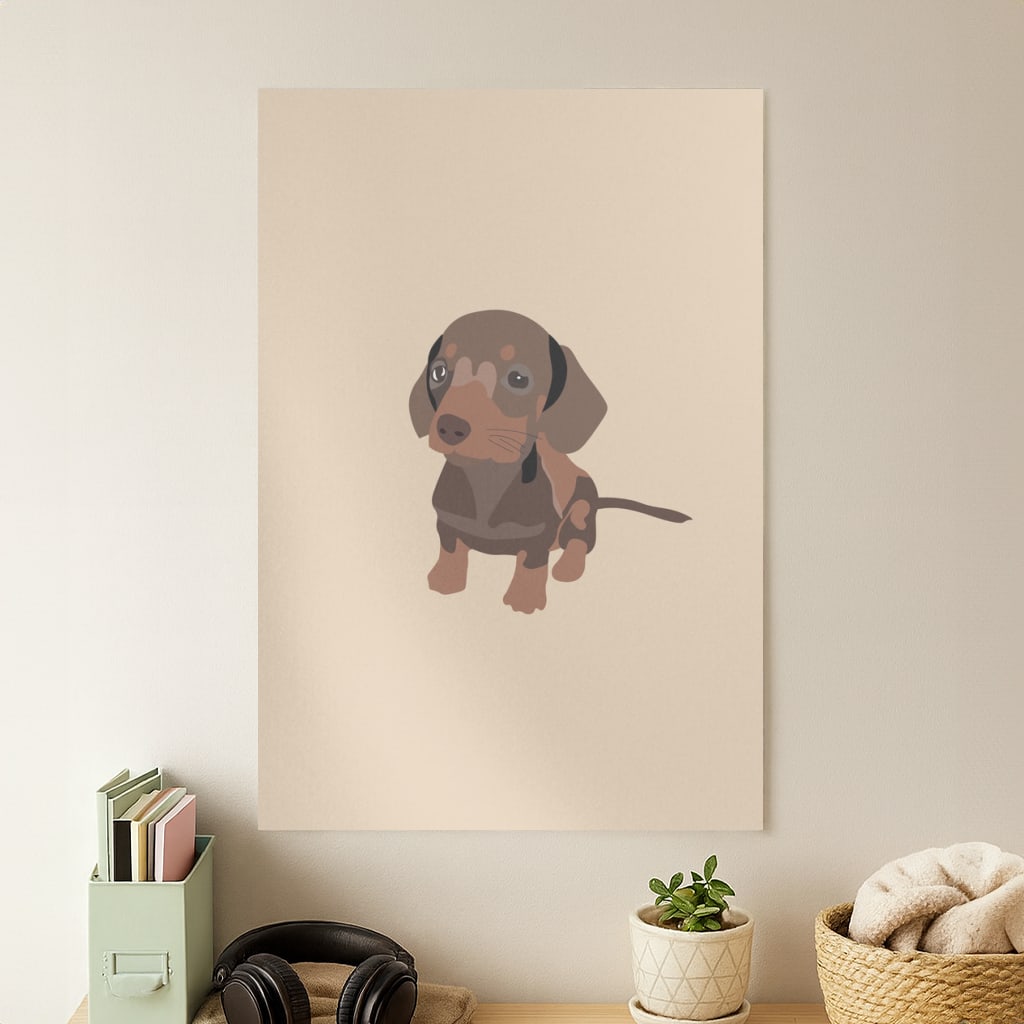 Brown - Dachshunds Poster