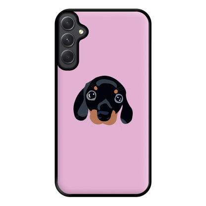 Black - Dachshunds Phone Case for Galaxy A34