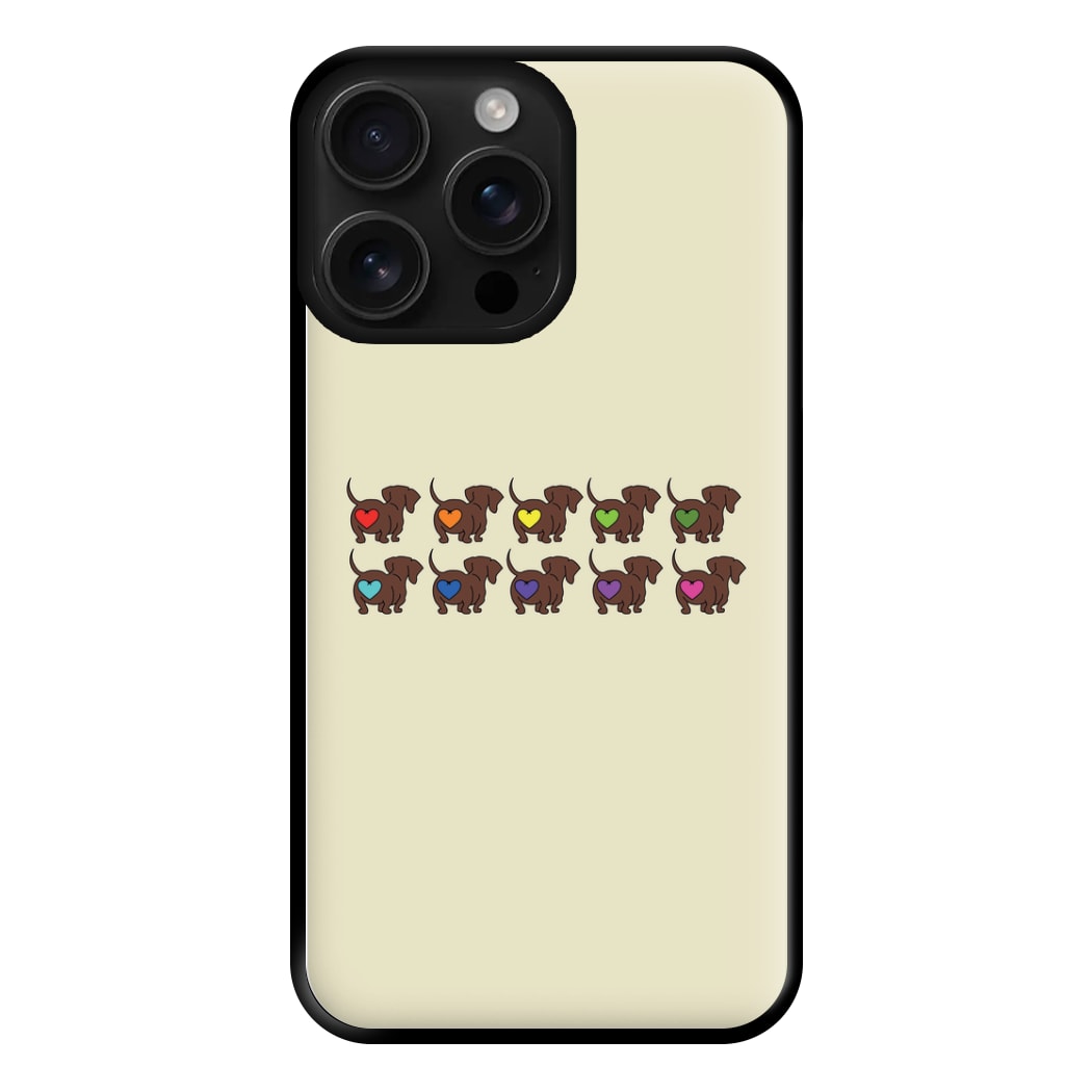 Love hearts - Dachshunds Phone Case