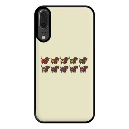 Love hearts - Dachshunds Phone Case for Huawei P20