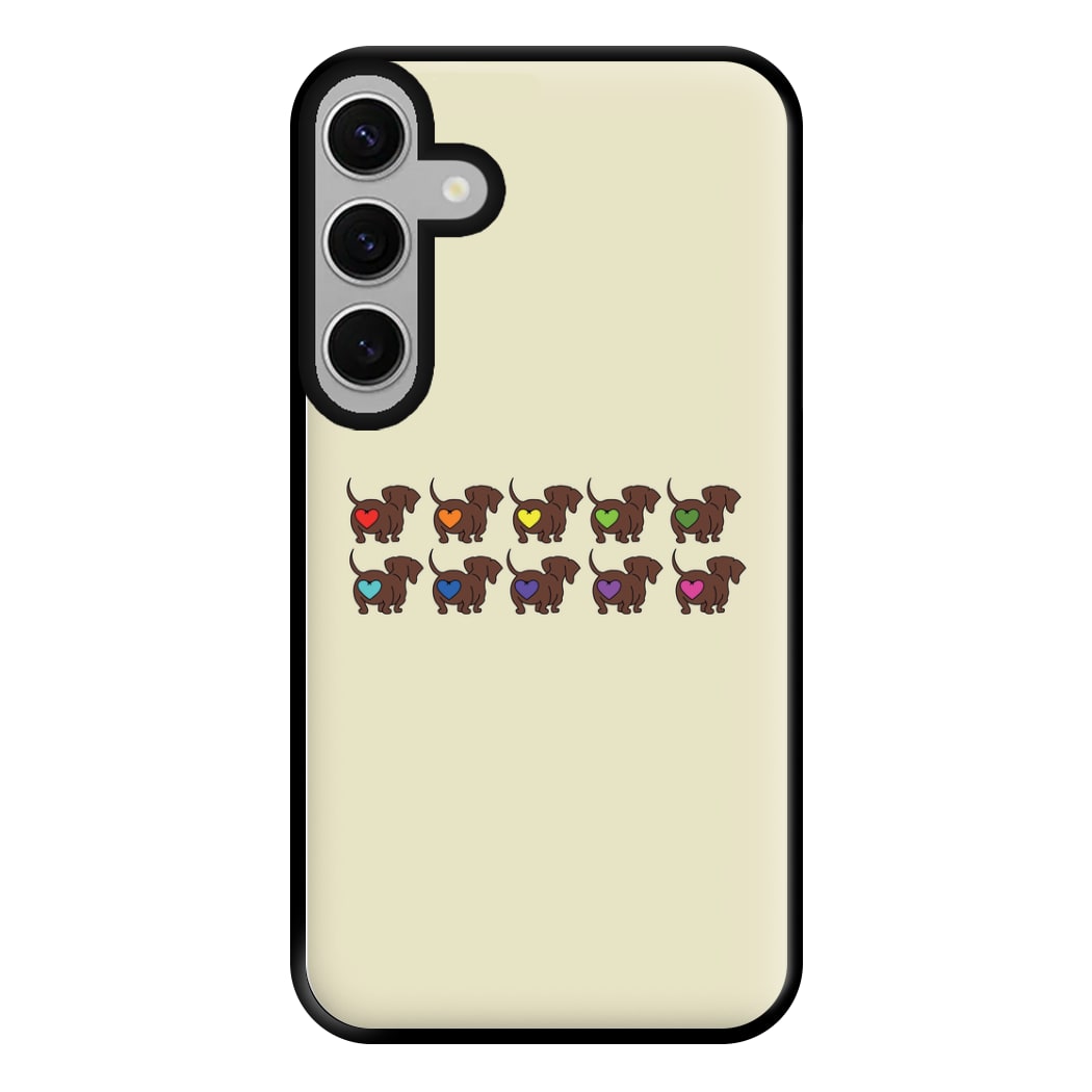 Love hearts - Dachshunds Phone Case for Galaxy S24FE