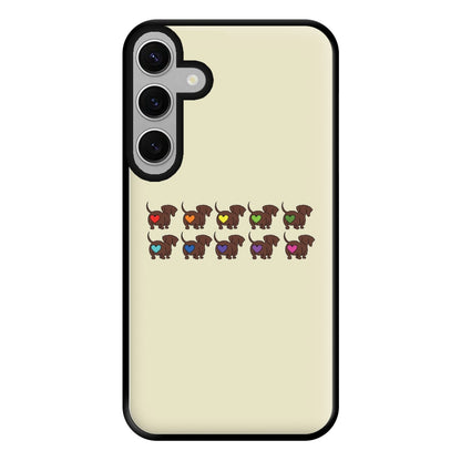 Love hearts - Dachshunds Phone Case for Galaxy S24FE