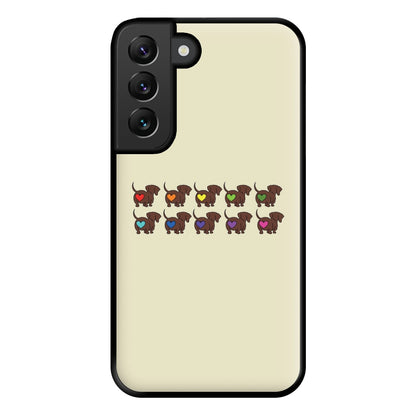 Love hearts - Dachshunds Phone Case for Galaxy S22 Plus