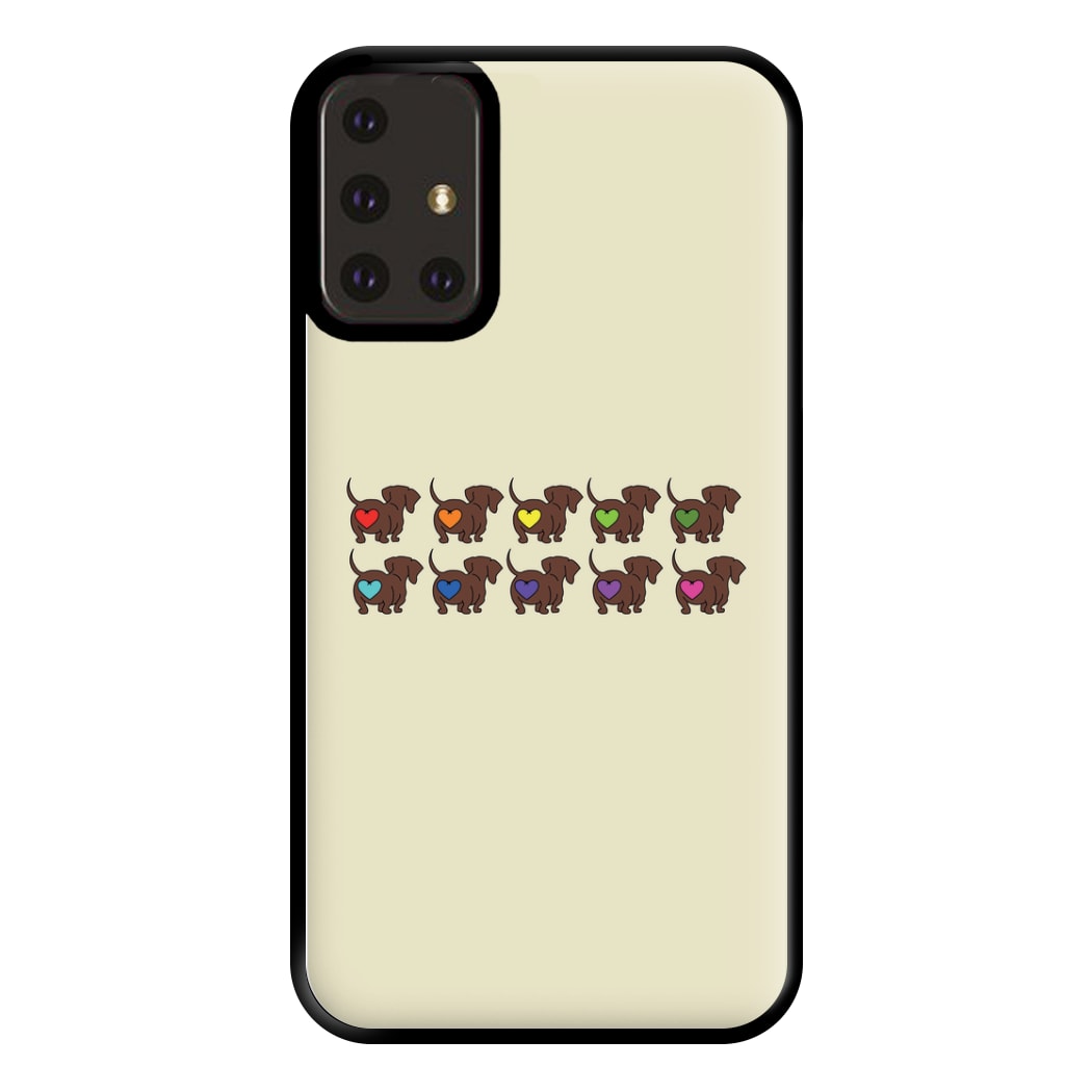 Love hearts - Dachshunds Phone Case for Galaxy A71