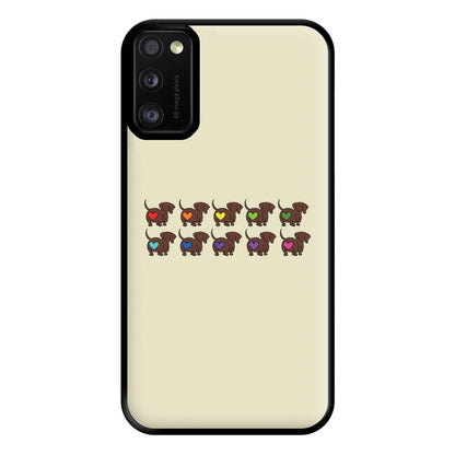 Love hearts - Dachshunds Phone Case for Galaxy A41