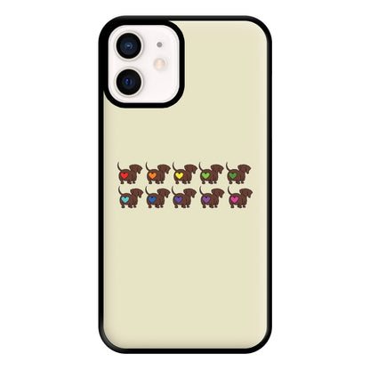 Love hearts - Dachshunds Phone Case for iPhone 12 Mini