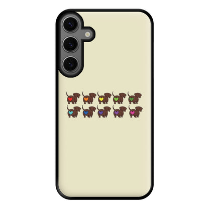 Love hearts - Dachshunds Phone Case for Galaxy S23FE