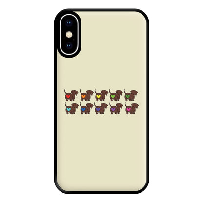 Love hearts - Dachshunds Phone Case for iPhone XS Max