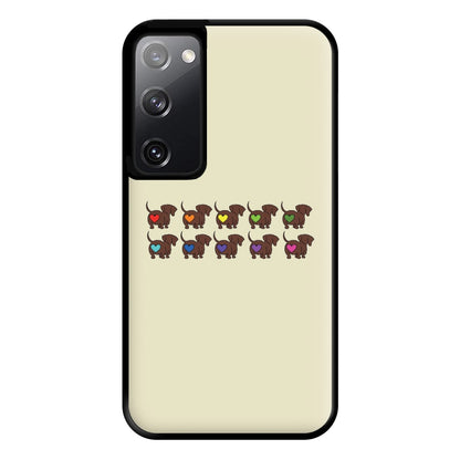 Love hearts - Dachshunds Phone Case for Galaxy S20