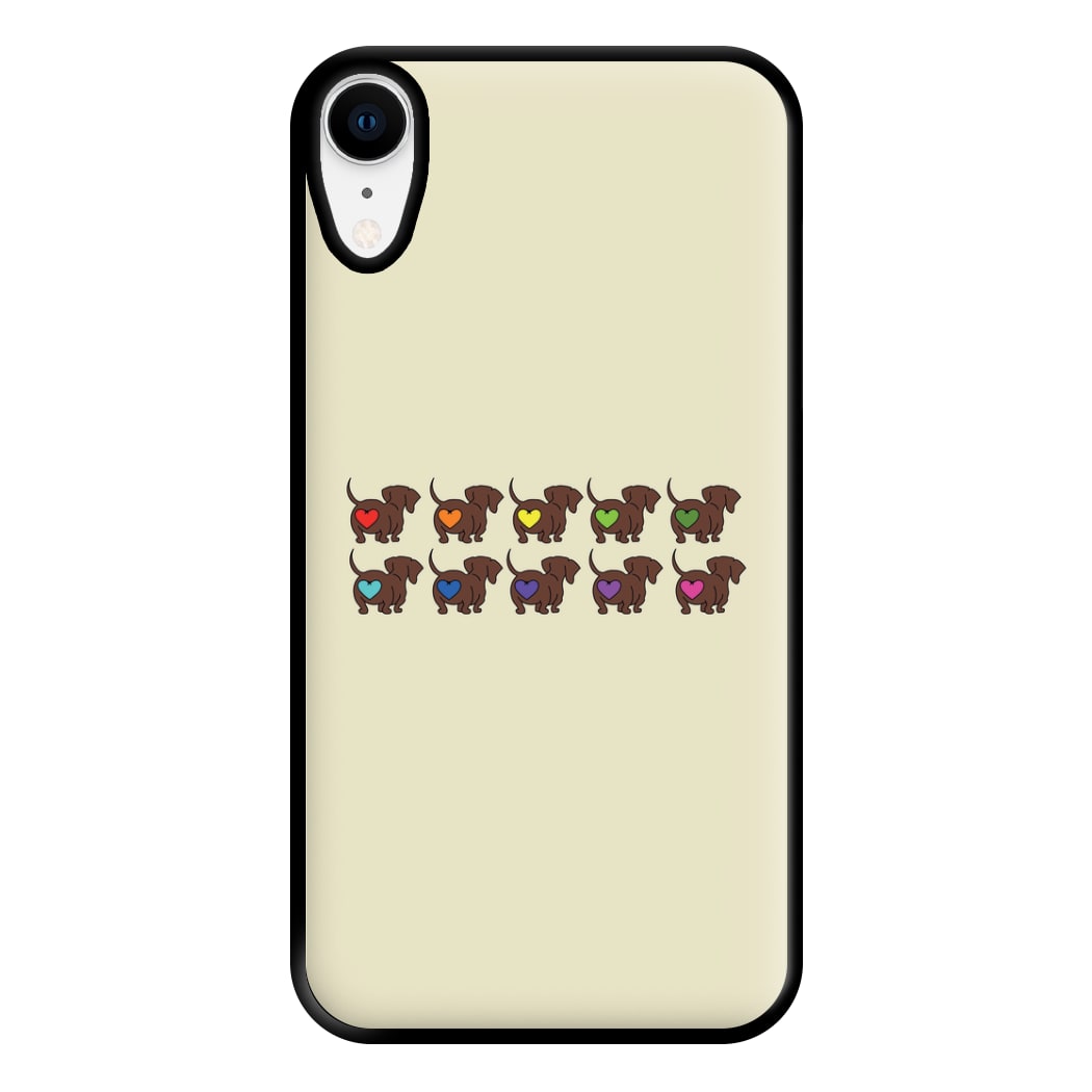 Love hearts - Dachshunds Phone Case for iPhone XR