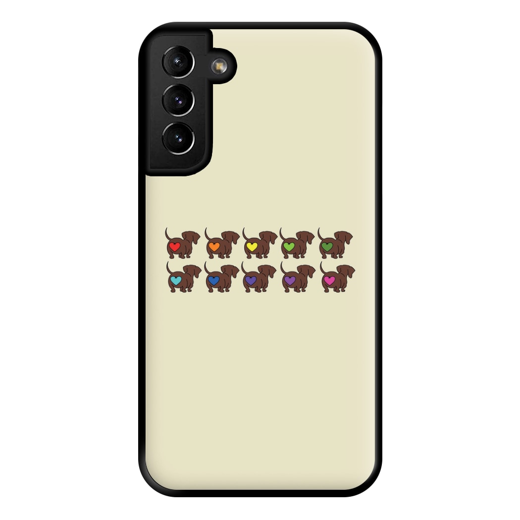 Love hearts - Dachshunds Phone Case for Galaxy S21 Plus