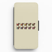 Love hearts - Dachshunds Flip / Wallet Phone Case 1