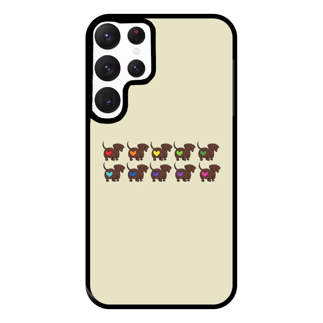 Love hearts - Dachshunds Phone Case for Galaxy S22 Ultra