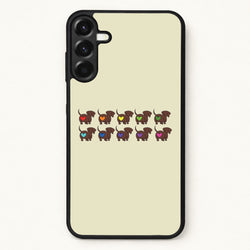 Love hearts - Dachshunds Phone Case for Galaxy A57