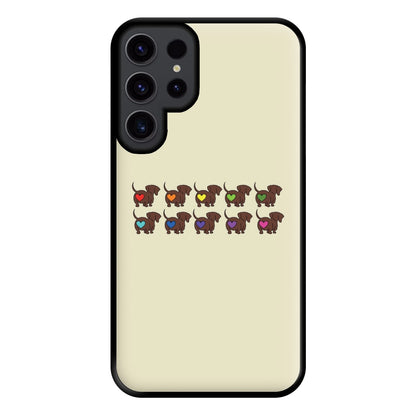 Love hearts - Dachshunds Phone Case for Galaxy S23 Ultra