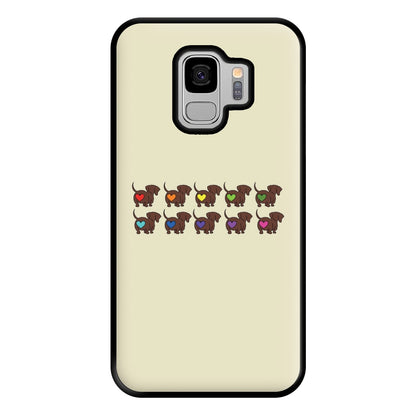 Love hearts - Dachshunds Phone Case for Galaxy S9 Plus