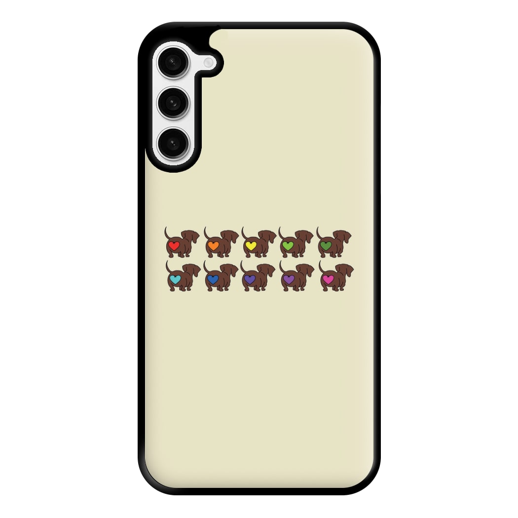 Love hearts - Dachshunds Phone Case for Galaxy S23 Plus