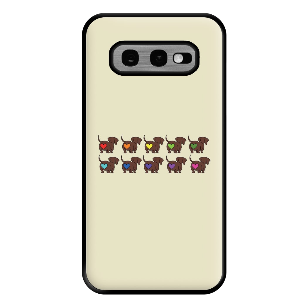 Love hearts - Dachshunds Phone Case for Galaxy S10e