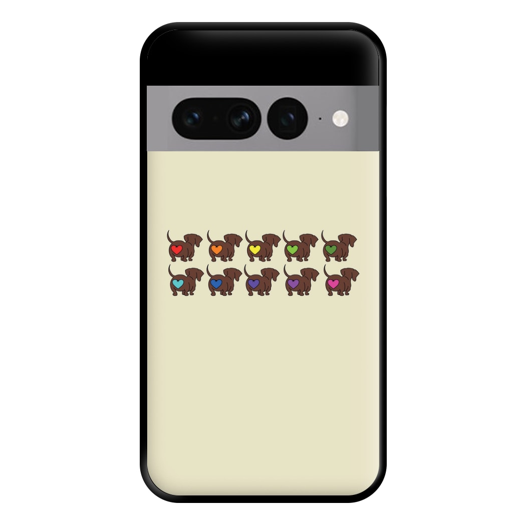 Love hearts - Dachshunds Phone Case for Google Pixel 7 Pro