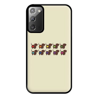 Love hearts - Dachshunds Phone Case for Galaxy Note 20 Ultra