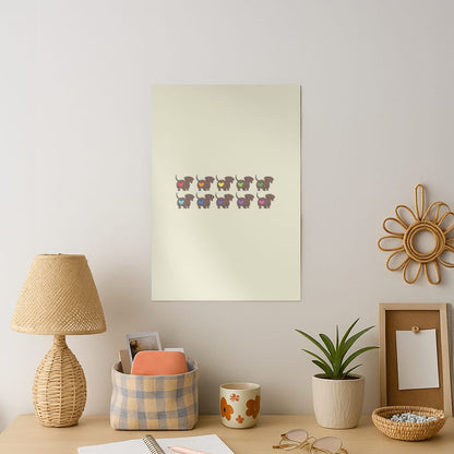 Love hearts - Dachshunds Art Print