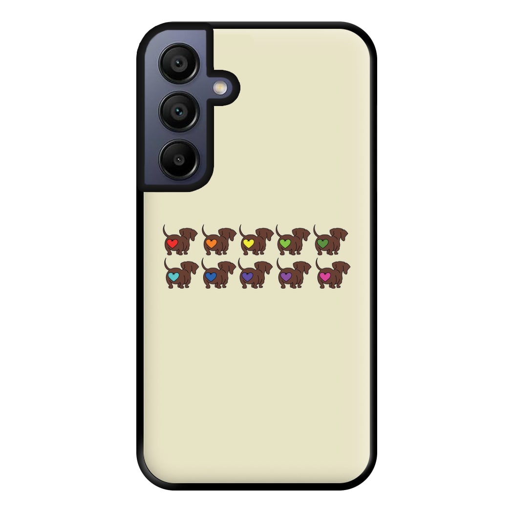 Love hearts - Dachshunds Phone Case for Galaxy A15