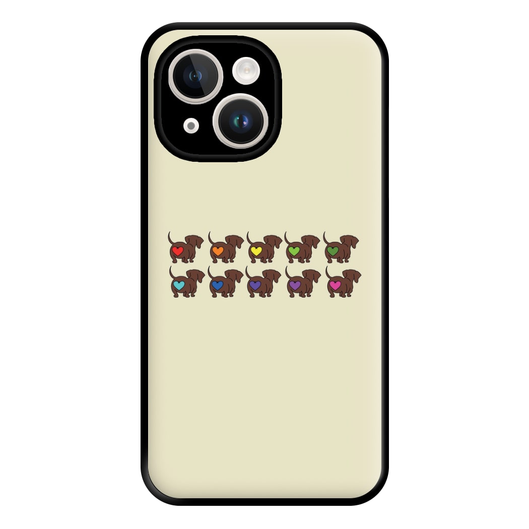 Love hearts - Dachshunds Phone Case for iPhone 14 Plus