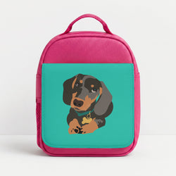 Black & brown - Dachshunds Lunchbox - Pink