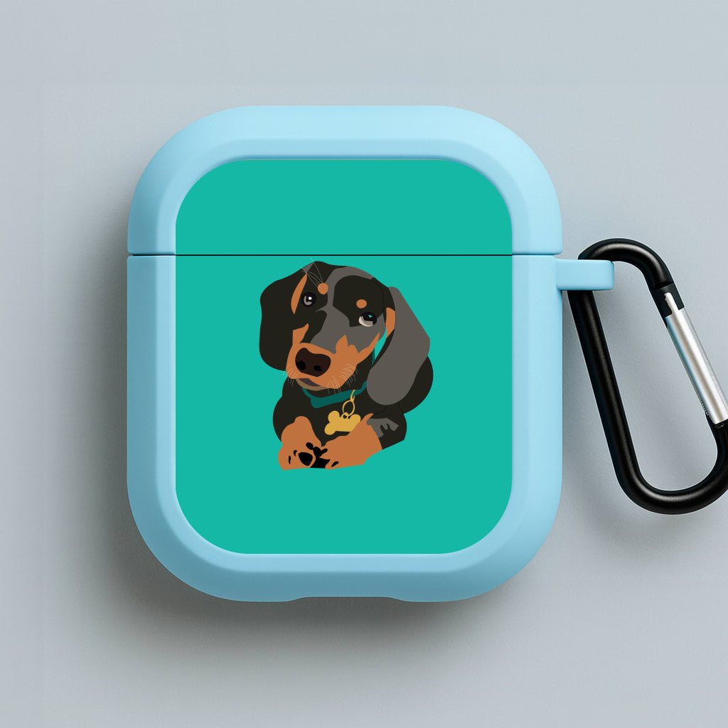 Black & brown - Dachshunds Blue AirPods Case