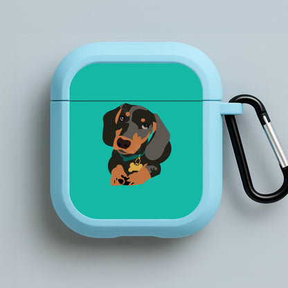 Black & brown - Dachshunds Blue AirPods Case
