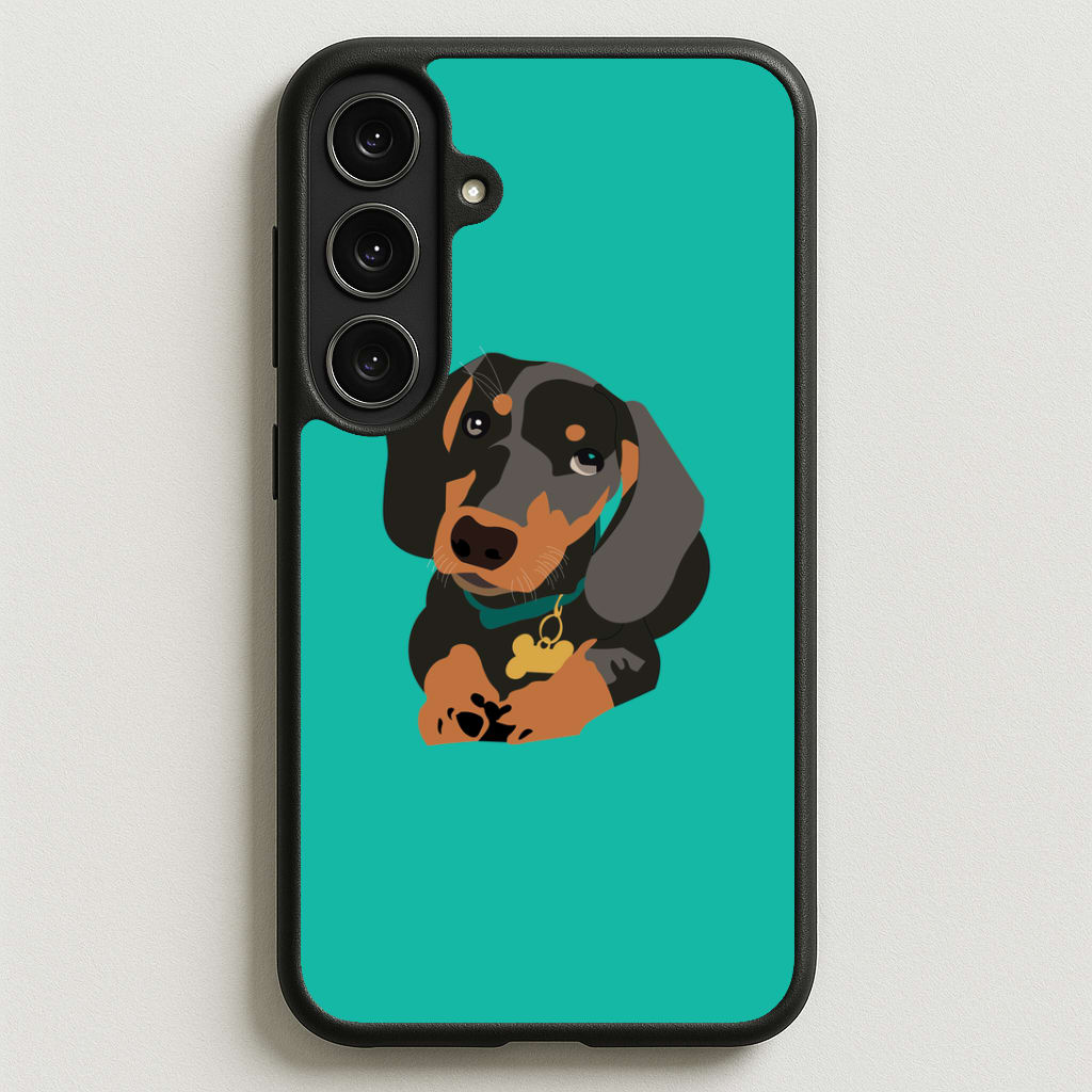 Black & brown - Dachshunds Phone Case for Galaxy S25FE