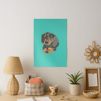 Black & brown - Dachshunds Art Print