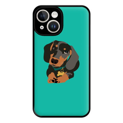 Black & brown - Dachshunds Phone Case for iPhone 14