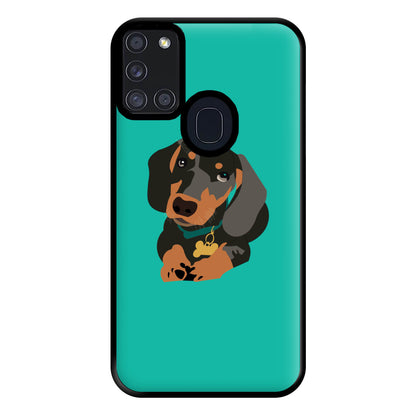 Black & brown - Dachshunds Phone Case for Galaxy A21s