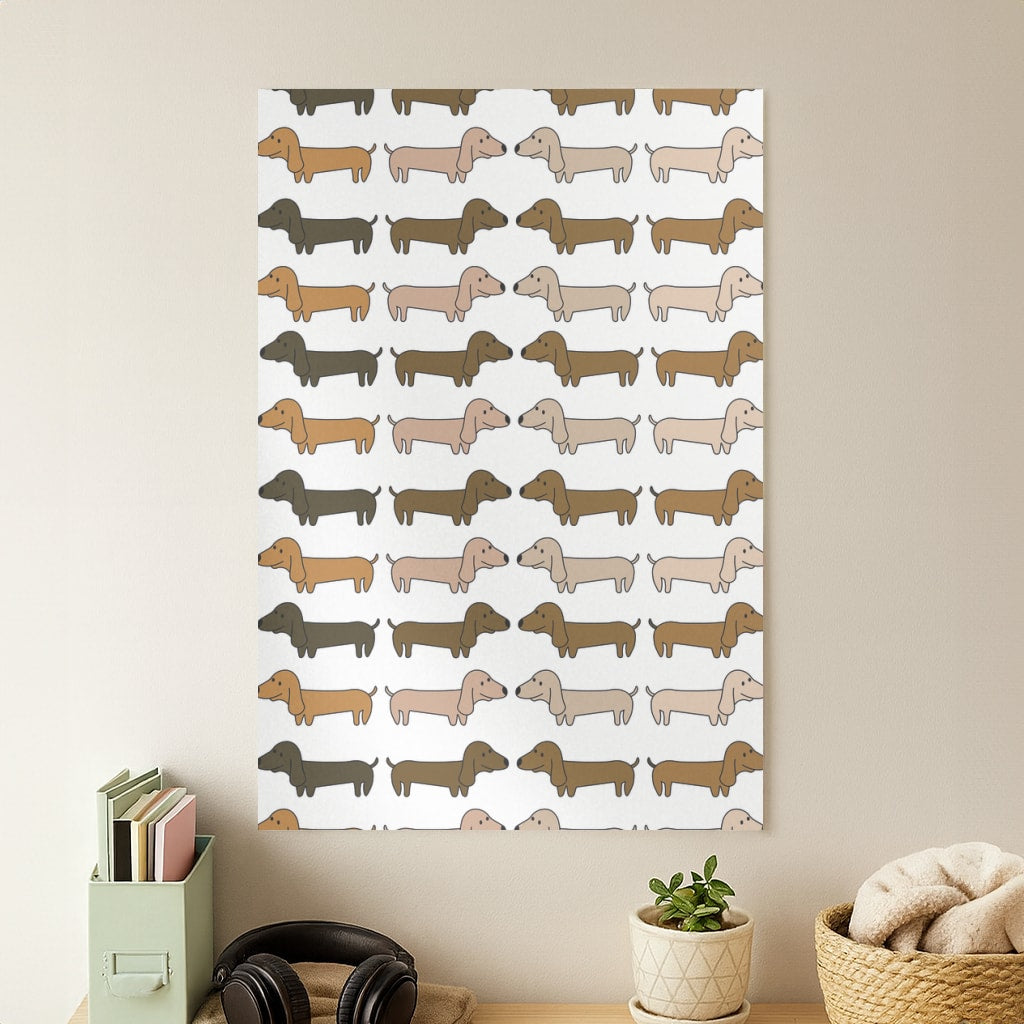 Collage - Dachshunds Poster
