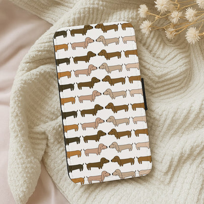 Collage - Dachshunds Wallet Phone Case