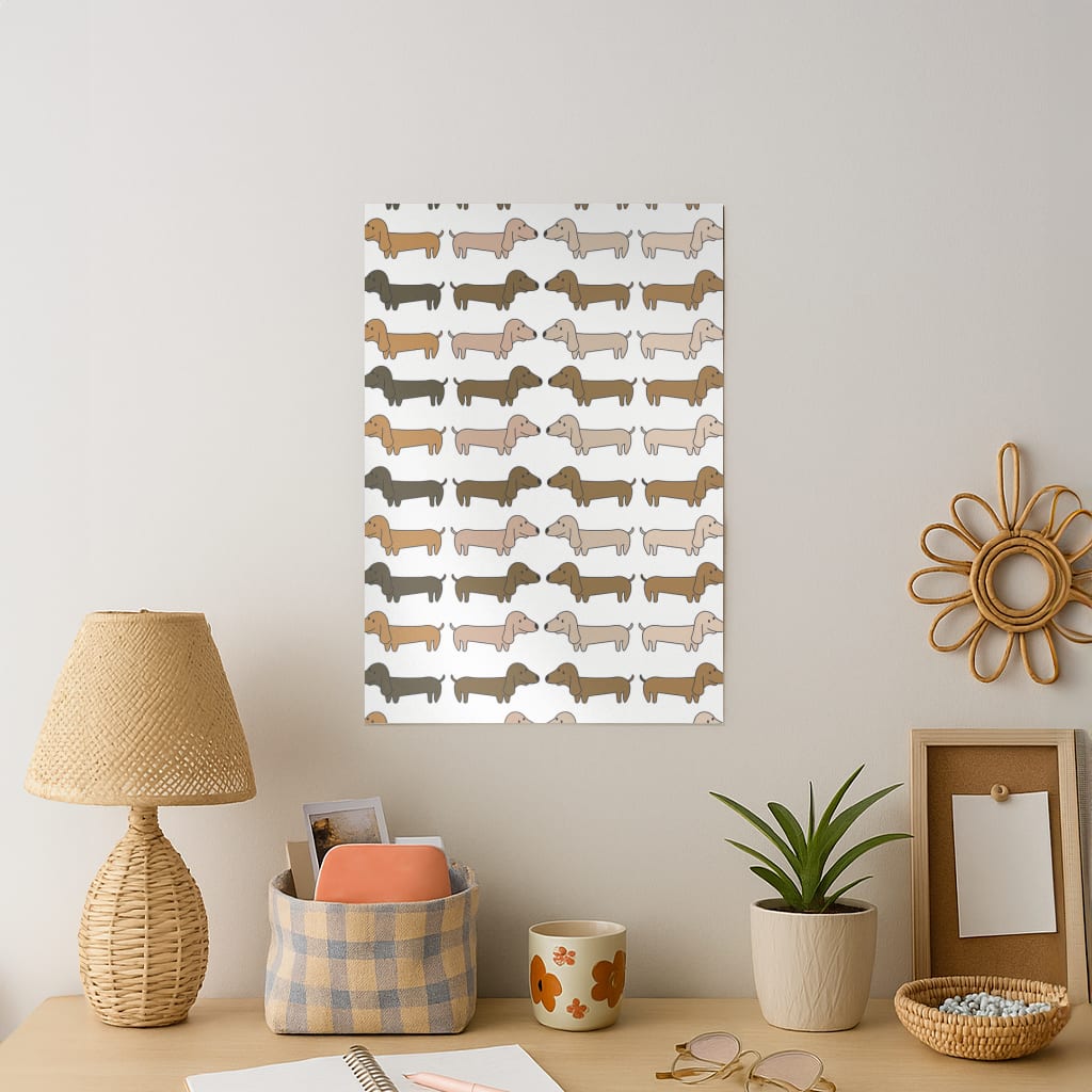Collage - Dachshunds Art Print