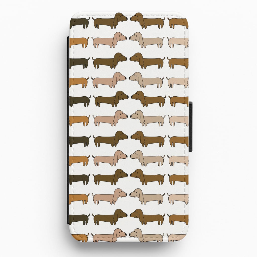 Collage - Dachshunds Flip / Wallet Phone Case