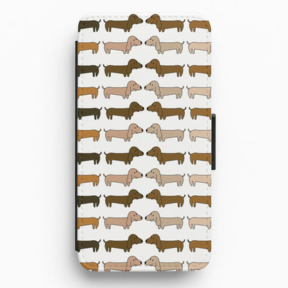Collage - Dachshunds Flip / Wallet Phone Case