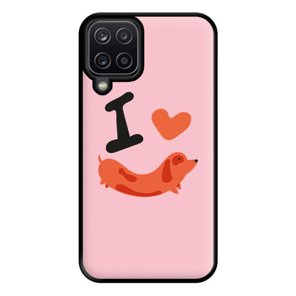 I love Dachshunds Phone Case for Galaxy A12