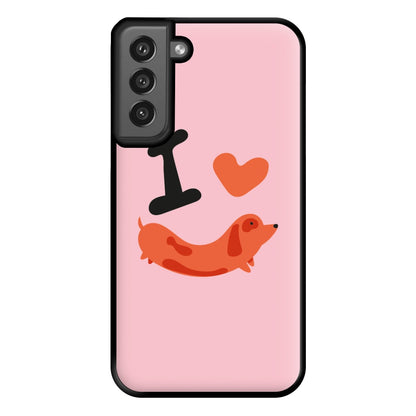 I love Dachshunds Phone Case for Galaxy S21FE