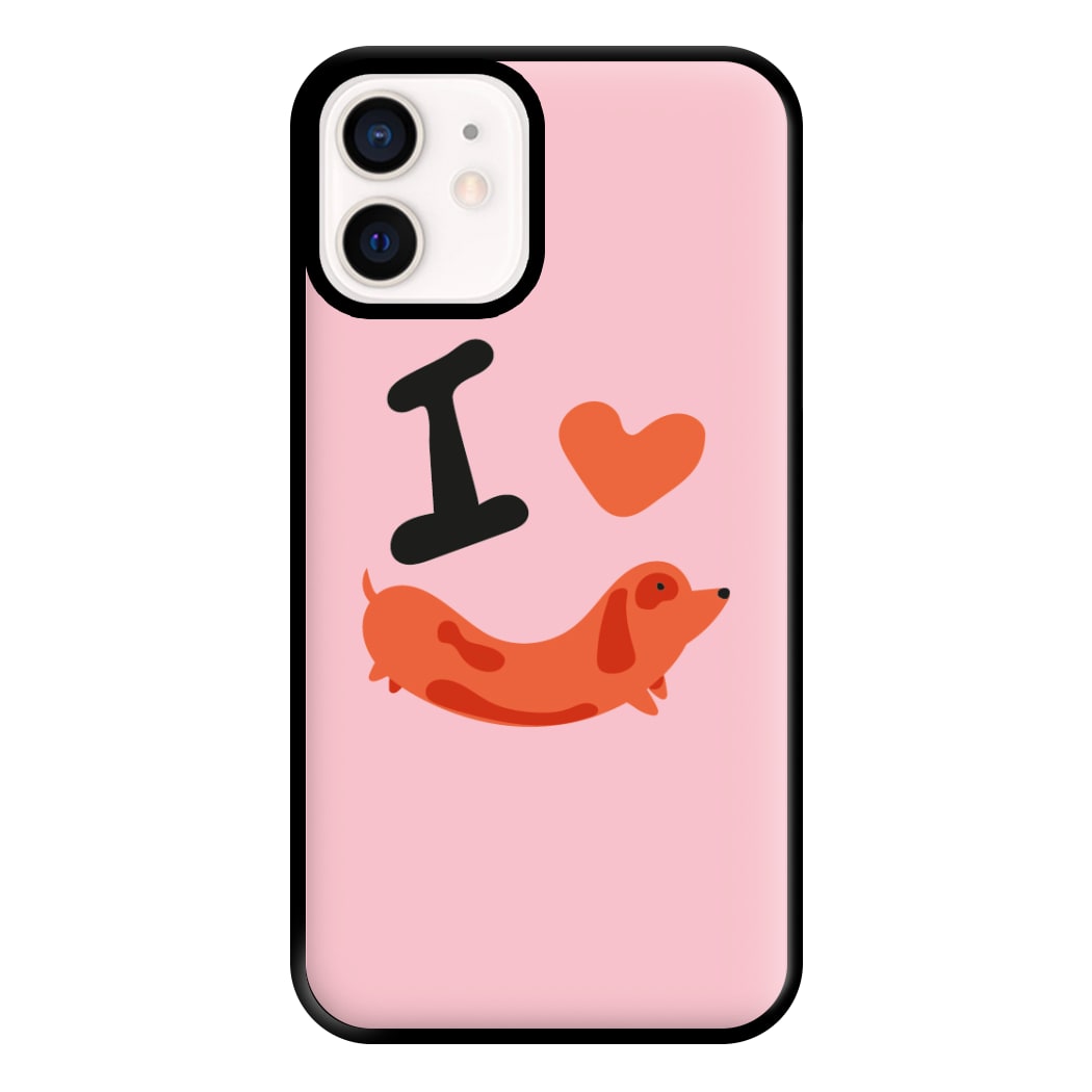 I love Dachshunds Phone Case for iPhone 12 Mini