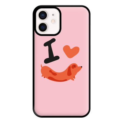 I love Dachshunds Phone Case for iPhone 12 Mini